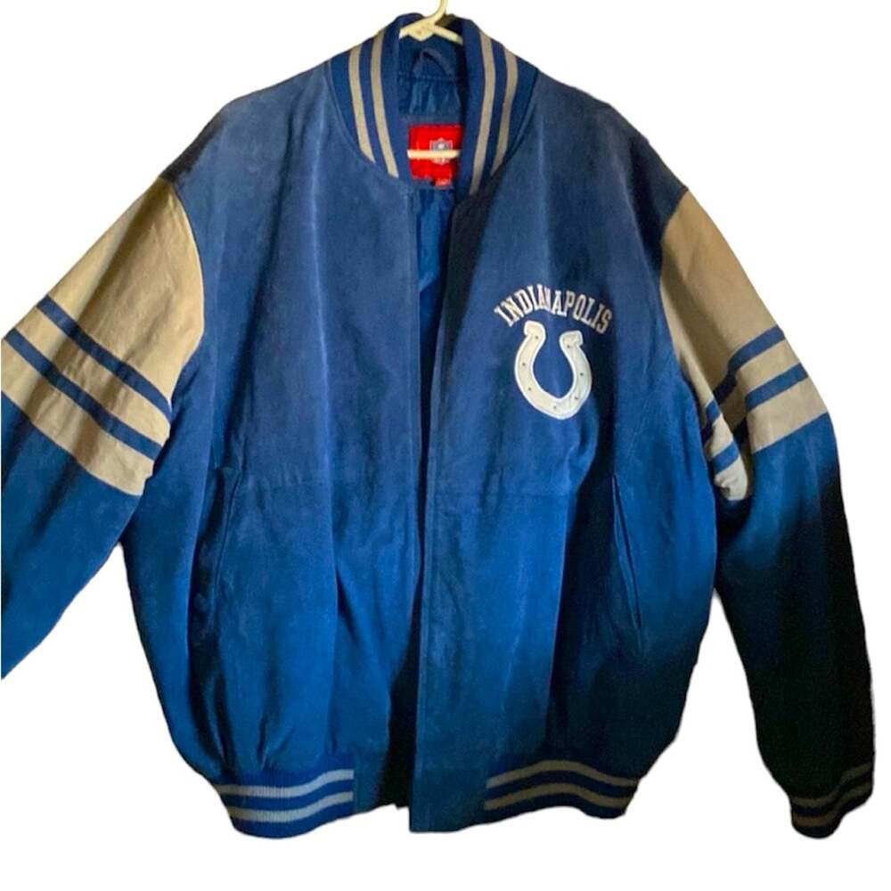 NFL 100% leather suede Sz XL Indianapolis Colts coat